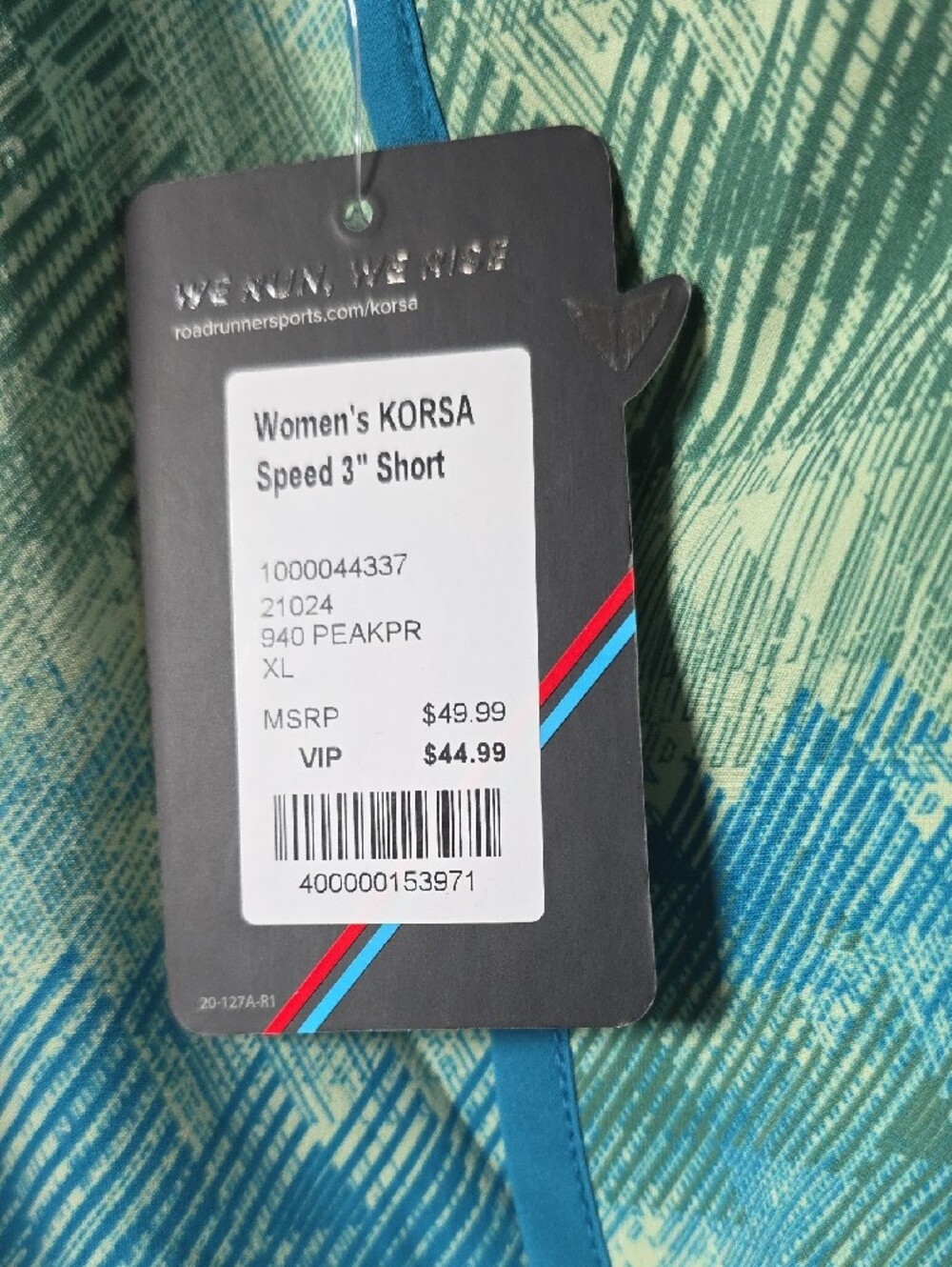 0482 Korsa Women's Athletic Shorts with Built In Underwear; XL - Picture 2 of 3
